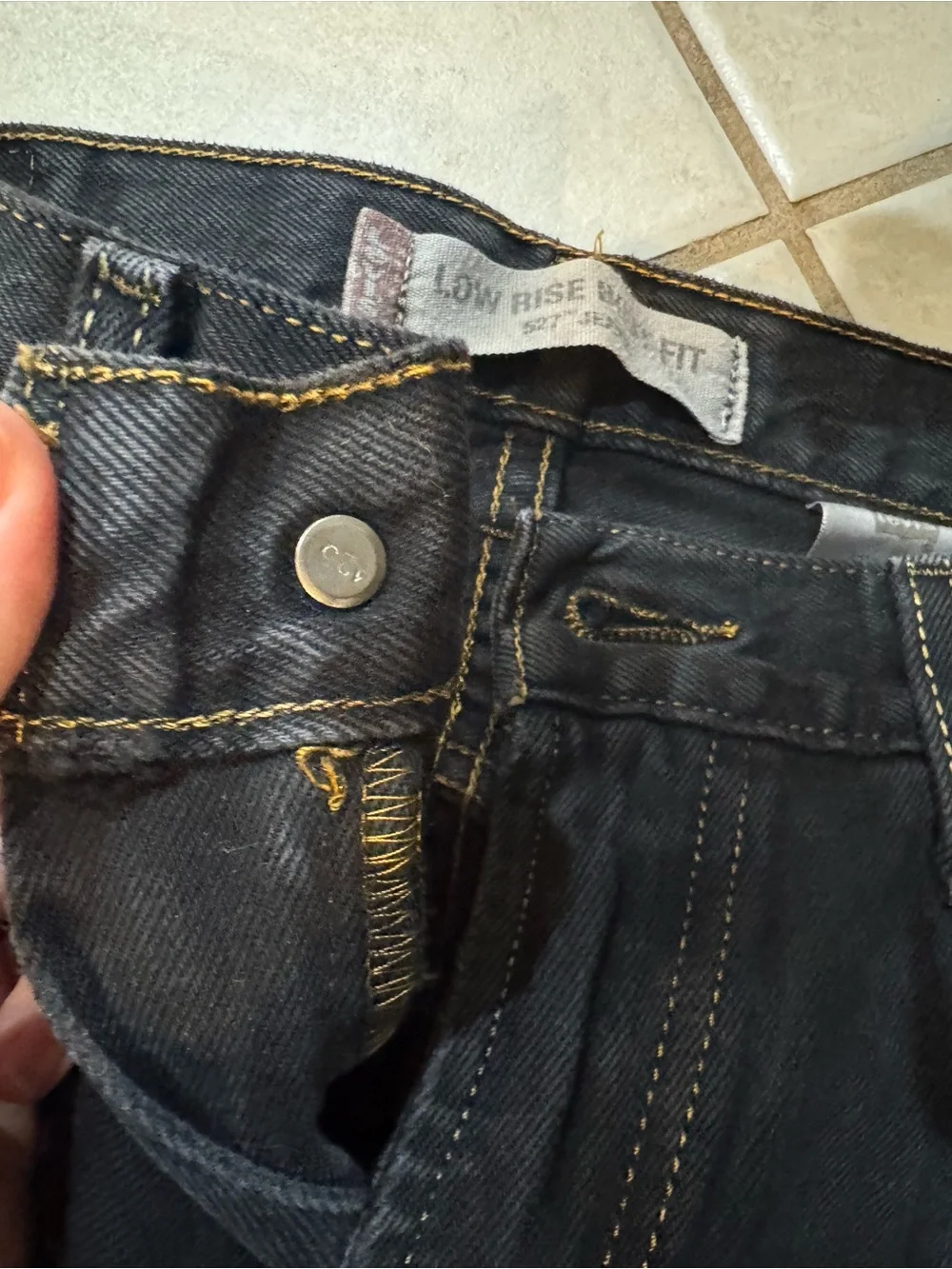 Y2K vintage Dark Wash Low Rise Levi’s 527 with Contrast Stitching made in Mexico - Picture 1 of 8